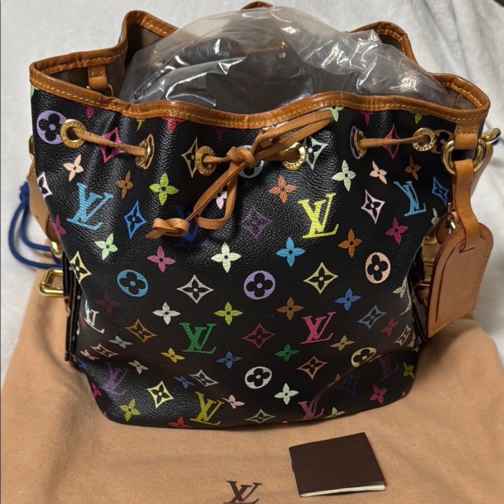 LV monogram multicolor Petit Noe bucket bag